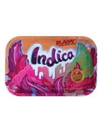 RAW Metal Rolling Tray's Small, Style: Indica