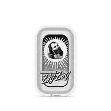 Zig Zag Black &amp; White Metal Tray