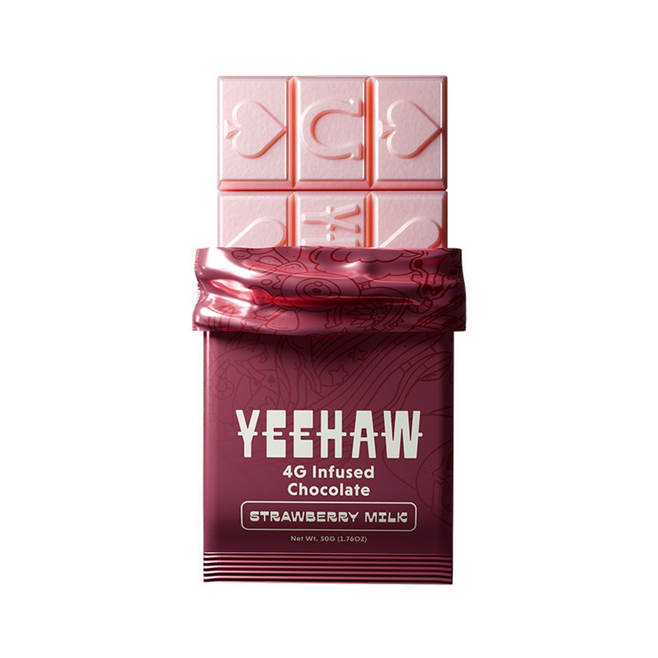 Yeehaw 4G Infused Chocolate, Flavor: Strawberry Milk