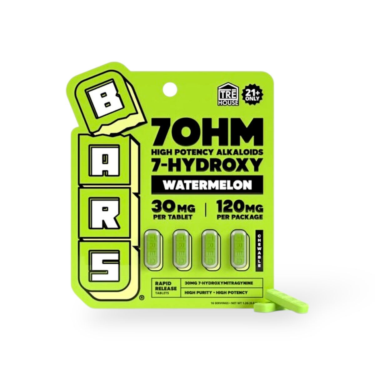 Bars 7OHM Tablets, Flavor: Watermelon, MG: 30MG