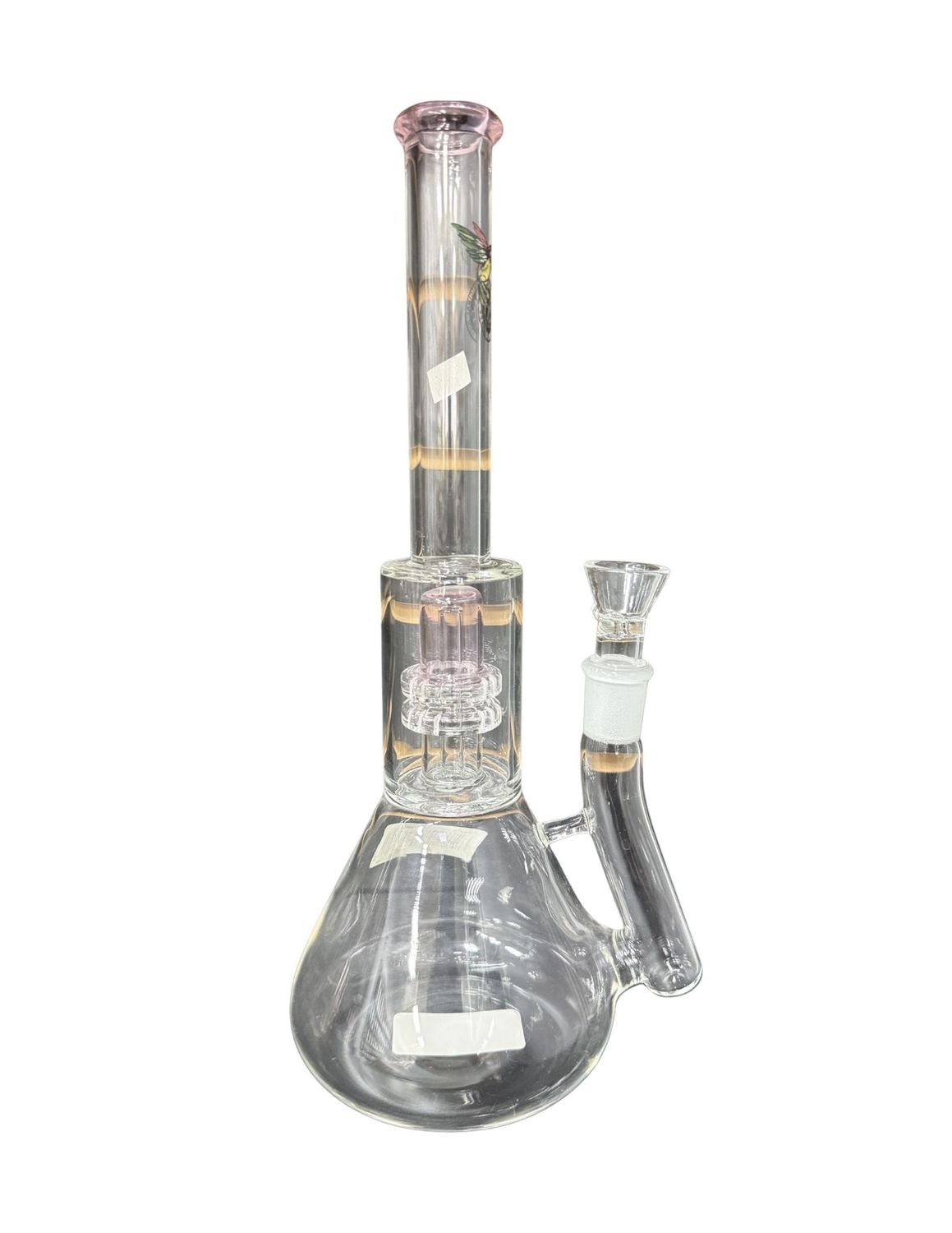 High Fly Pink Trimmed Beaker Waterpipe
