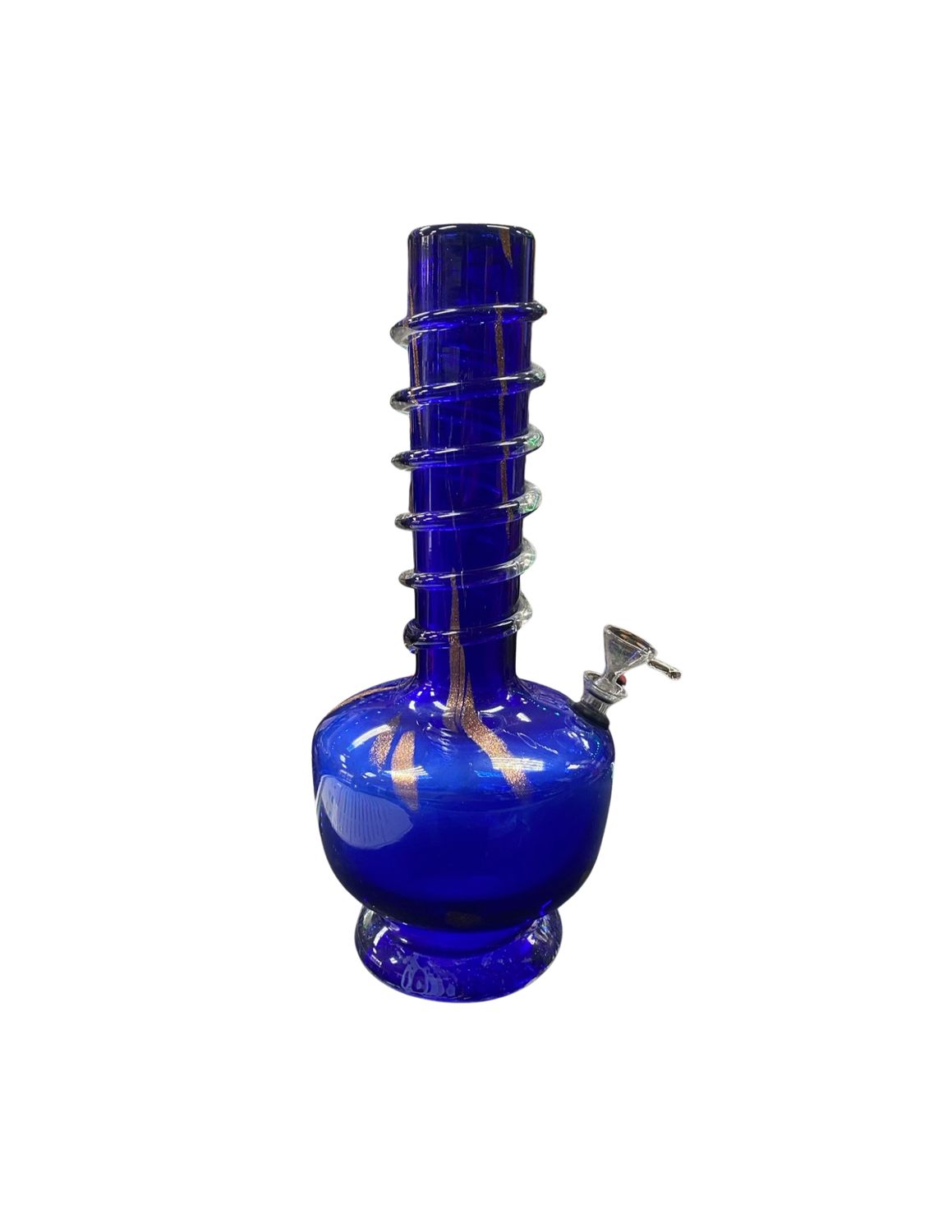 Silky Swirl Copper &amp; Blue Waterpipe