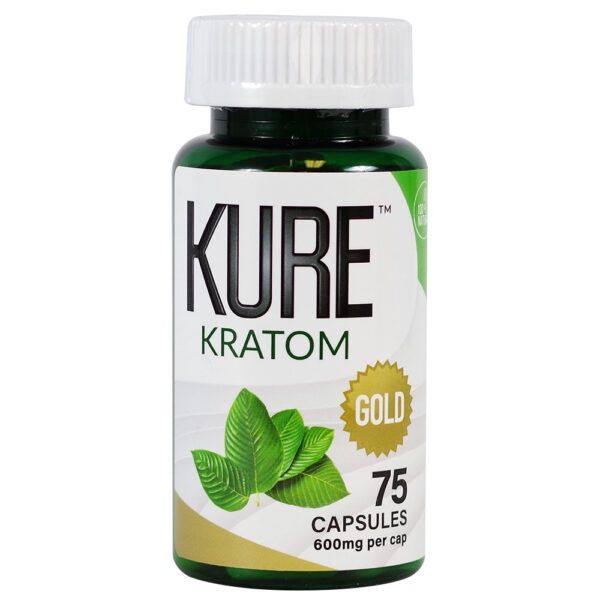 Kure Kratom, Size: 75 Capsules, Strain: Gold