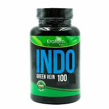 Kratom Kaps 100pc Capsules, Flavor: Indo Green Vein