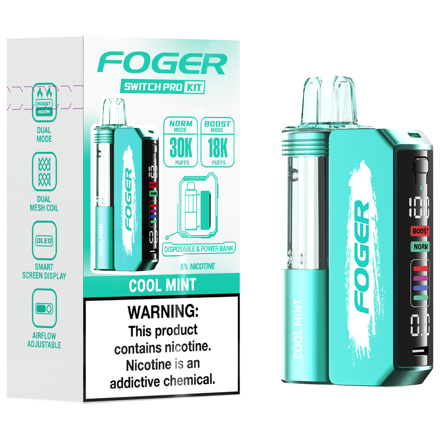 Foger Switch Pro Kit, Flavor: Cool Mint