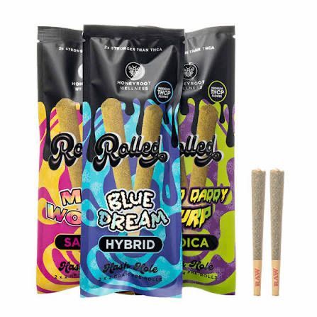 HoneyRoot THCP Rolled Hash Hole Pre-Rolls, Flavor: Maui Wowie