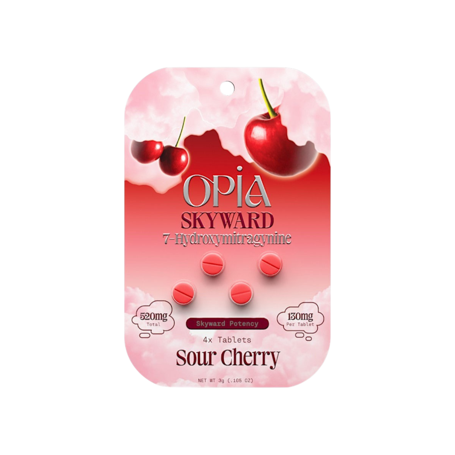 Opia 7 Hydroxy 130mg Tablets, Flavor: Sour Cherry