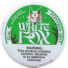 White Fox Nicotine Pouches, Flavor: Peppered Mint, MG: 12mg