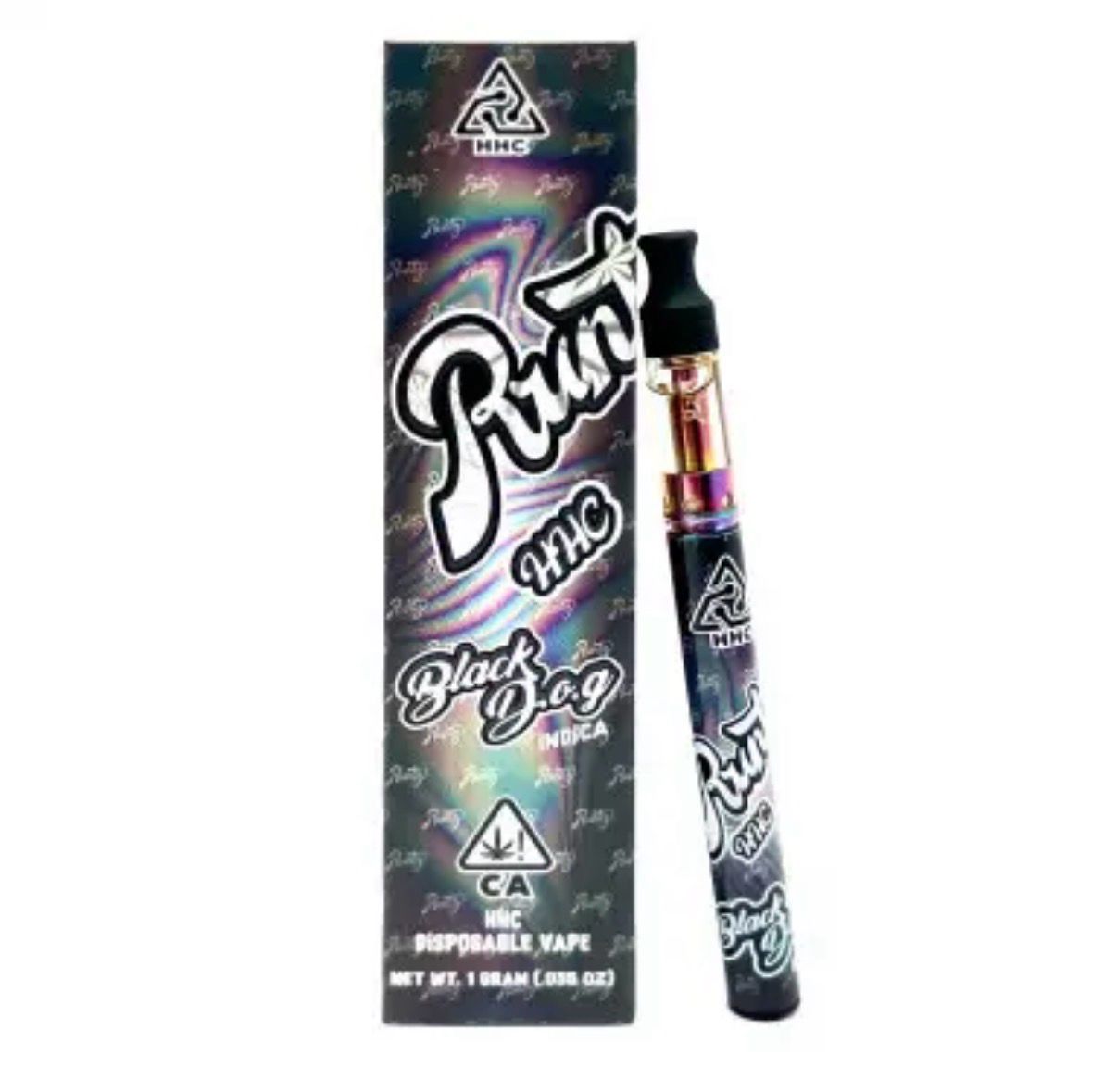 Runtz THCA 2 Gram Disposable, Strain: Black D.O.G.
