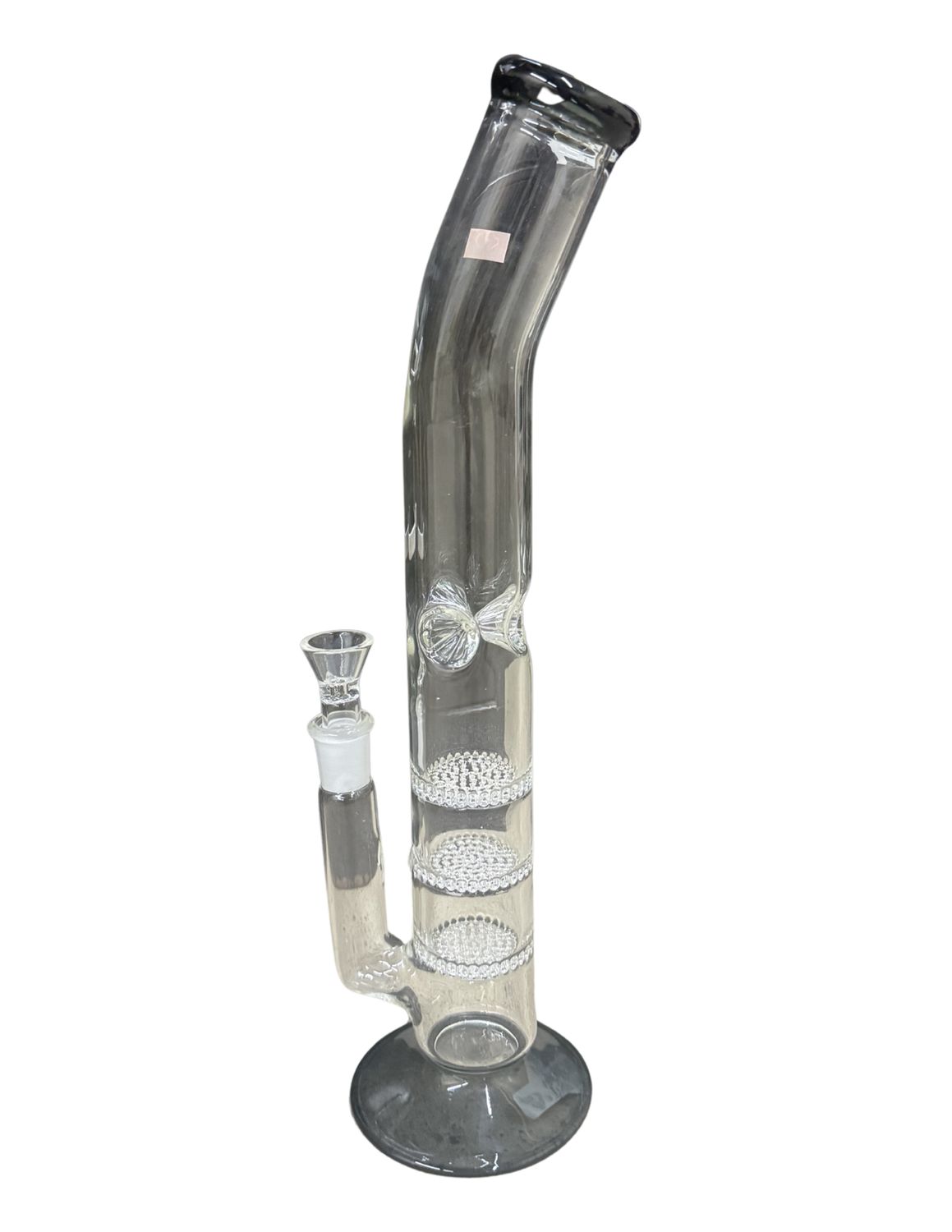 3 Layered Honeycomb Curved Clear Waterpipe