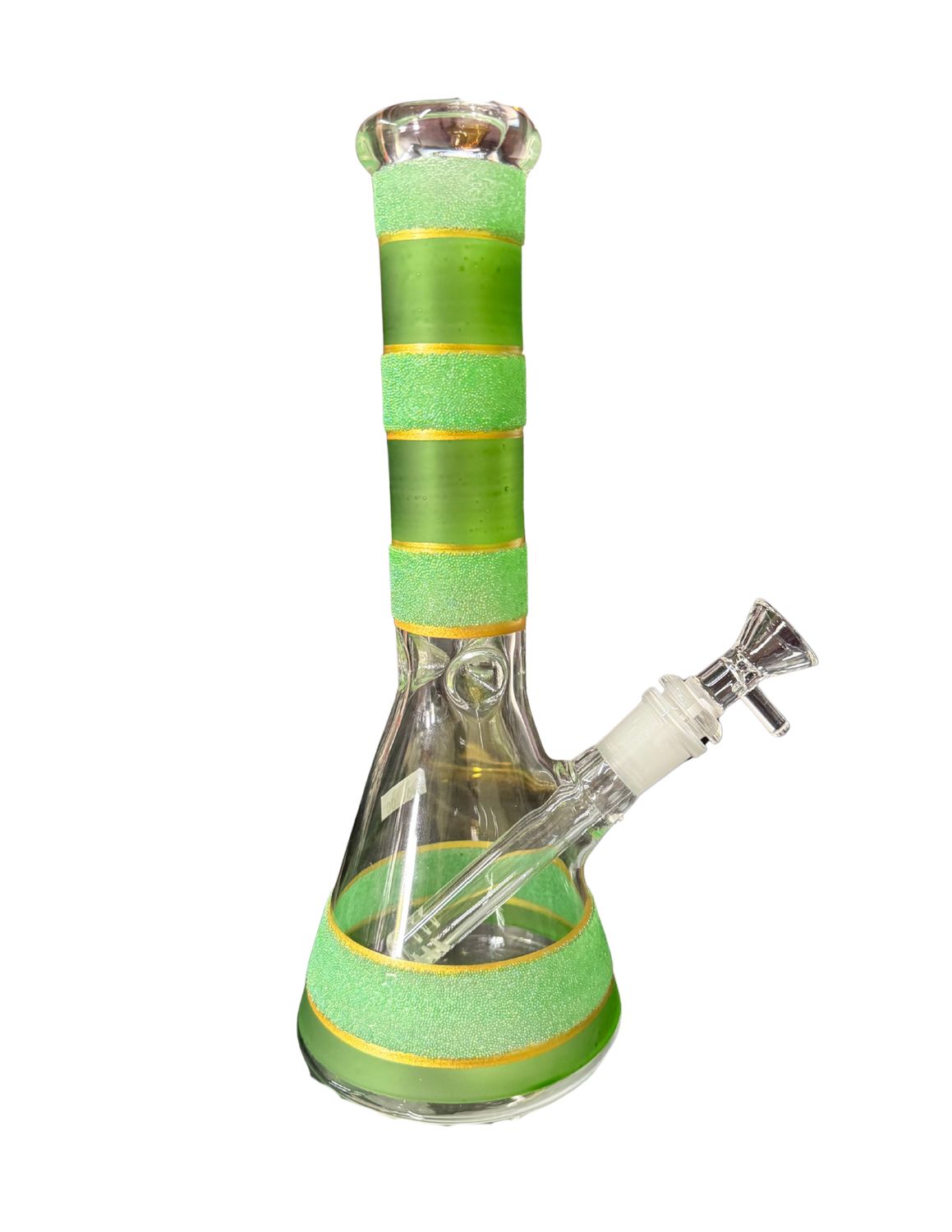 Green Striped Beaker Waterpipe