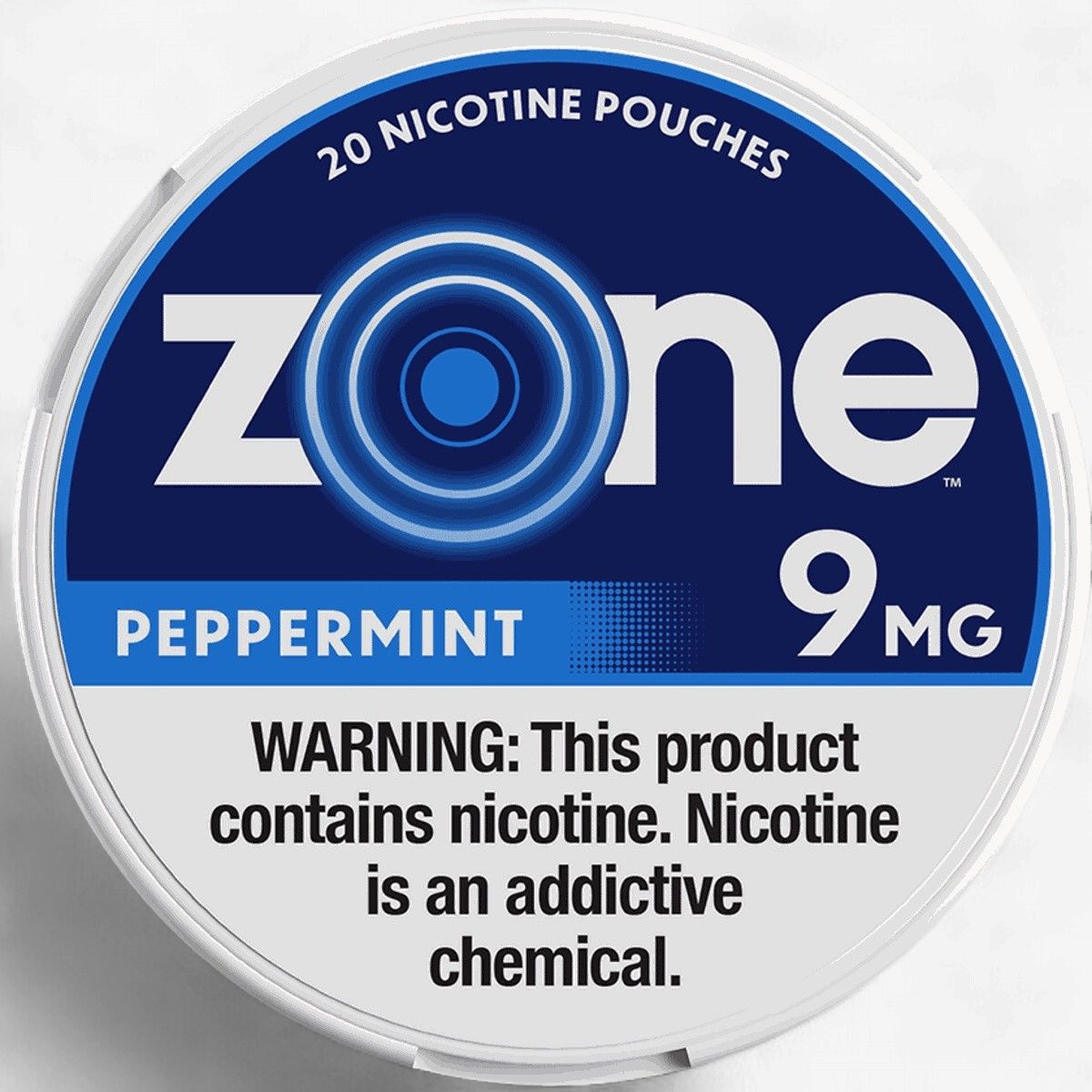 Zone Nicotine Pouches, Flavor: Peppermint, MG: 9mg