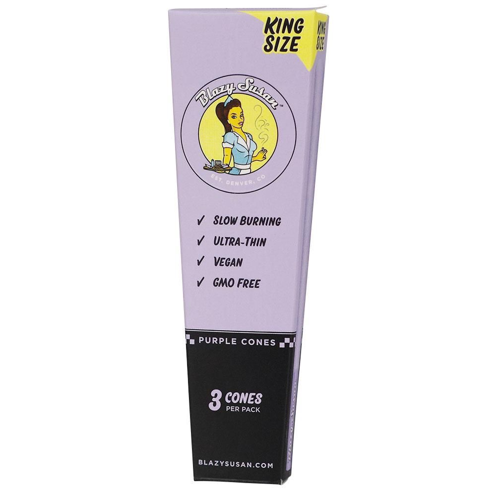 Blazy Susan Purple Pre-Rolled Cones, Size: 3 Pack, Style: King Size