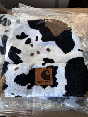 COW PRINT BEANIES