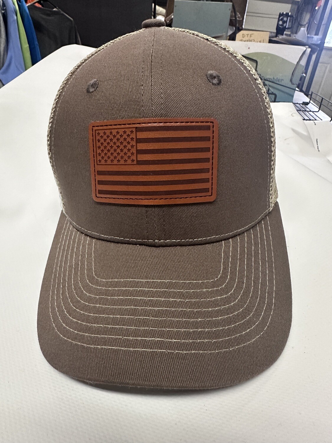 brown hat