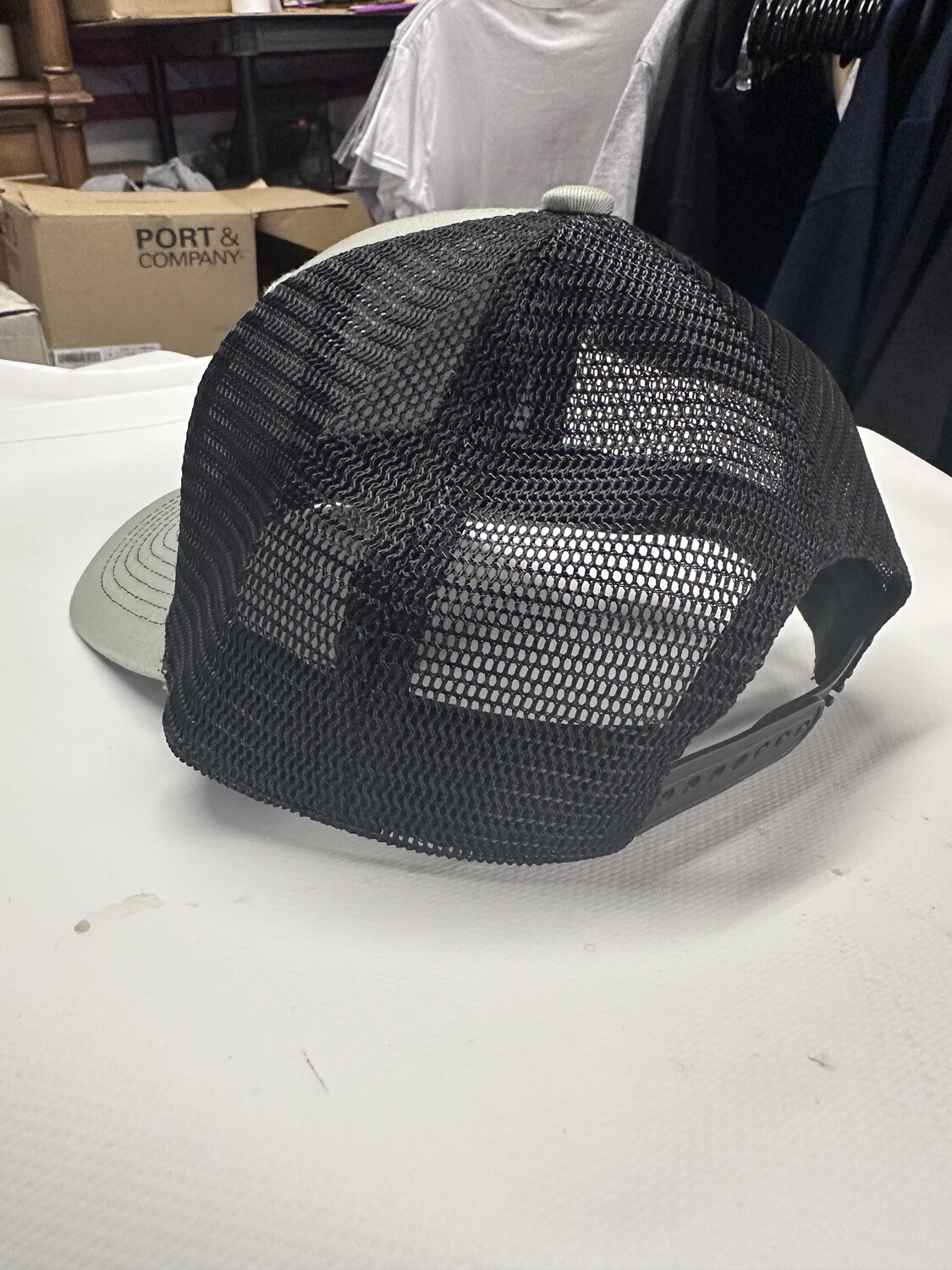 light green hat