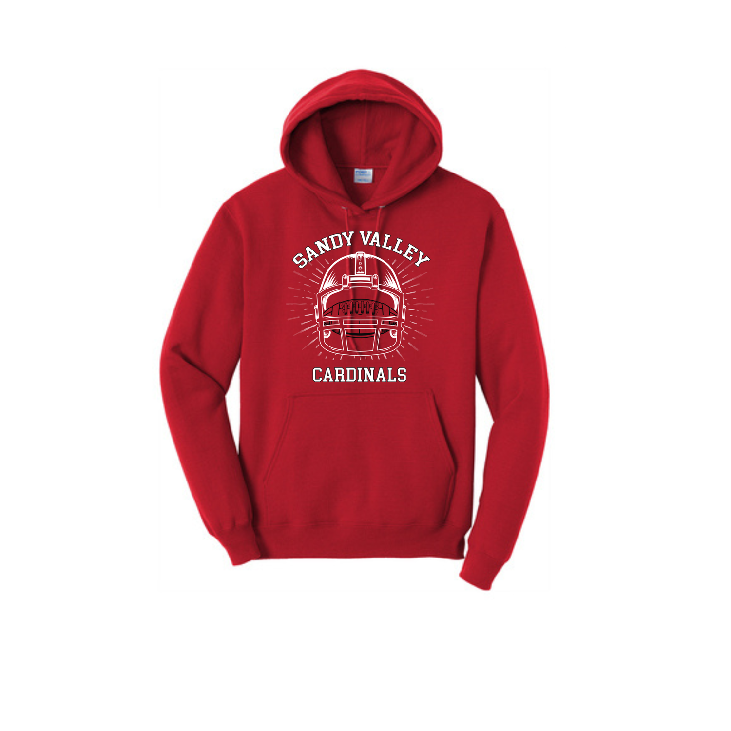 Sandy Valley Football Hoodie red