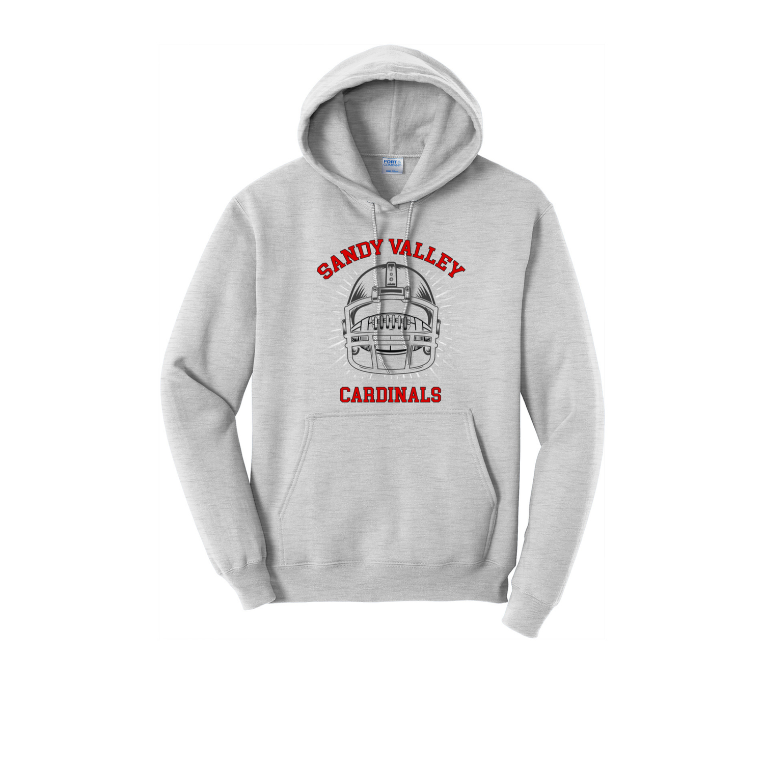 Grey Football Hoodie