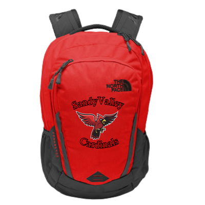 Embroidered Red North Face Backpack
