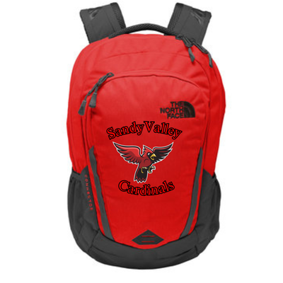 Embroidered Red And Black Backpack