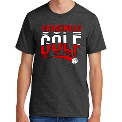 Dark Grey Red and White Golf design