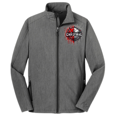 Cardinal Splatter Basketball Zip-up Jacket Softshell