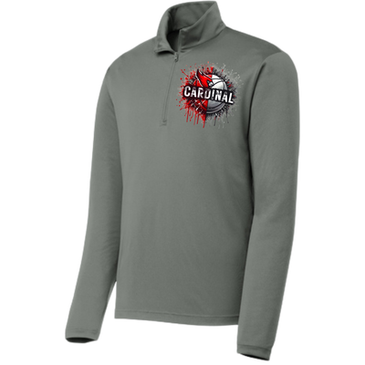 Cardinal Splatter Basketball 100% Polyester 3/4 Zip