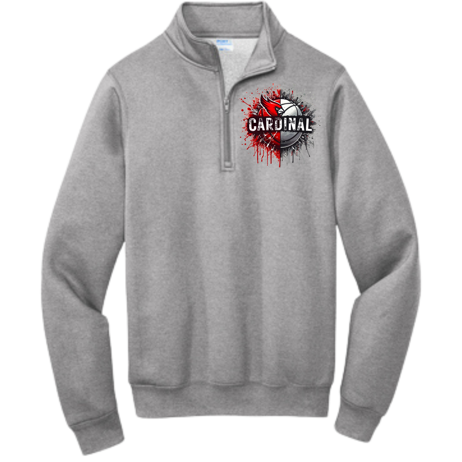 Cardinal Splatter Basketball Fleece 3/4 Zip