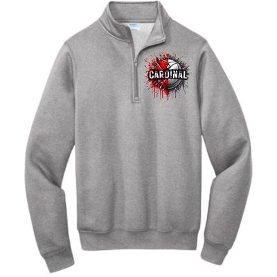Cardinal Splatter Basketball Fleece 3/4 Zip