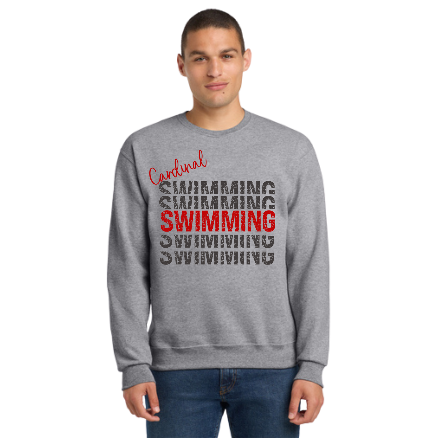 Cardinal Swimming Crewneck