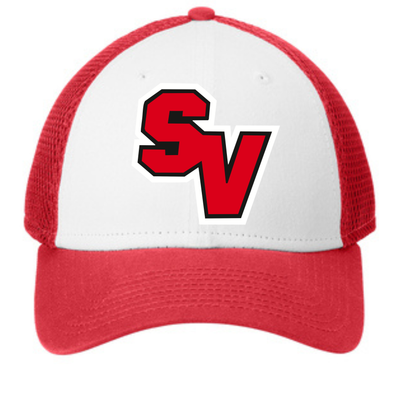 White and Red SV New Era Hat