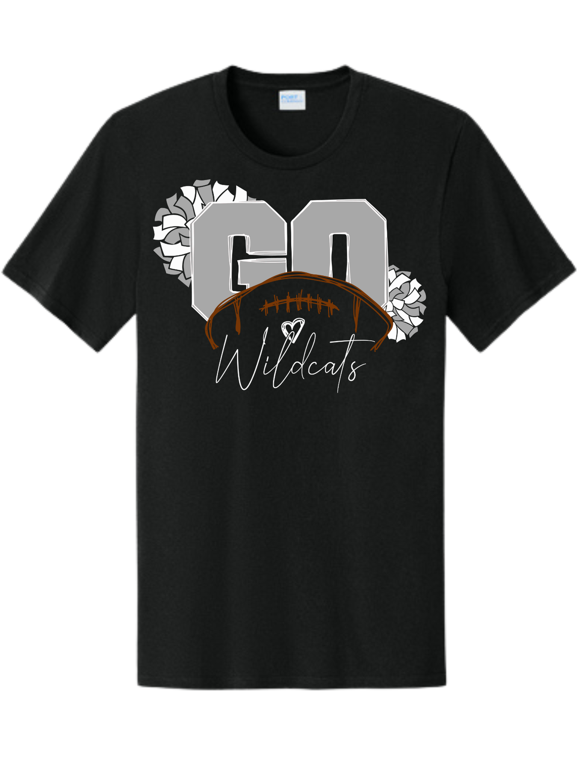 GO Wildcats Solid Grey Pom Poms