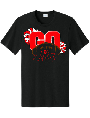 GO Wildcats Solid Red Cheer