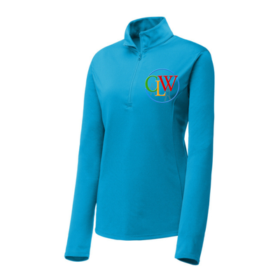 CLW Womens 100% Polyester 1/4 zip