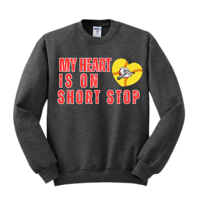 My Heart is on Short Stop Crew neck