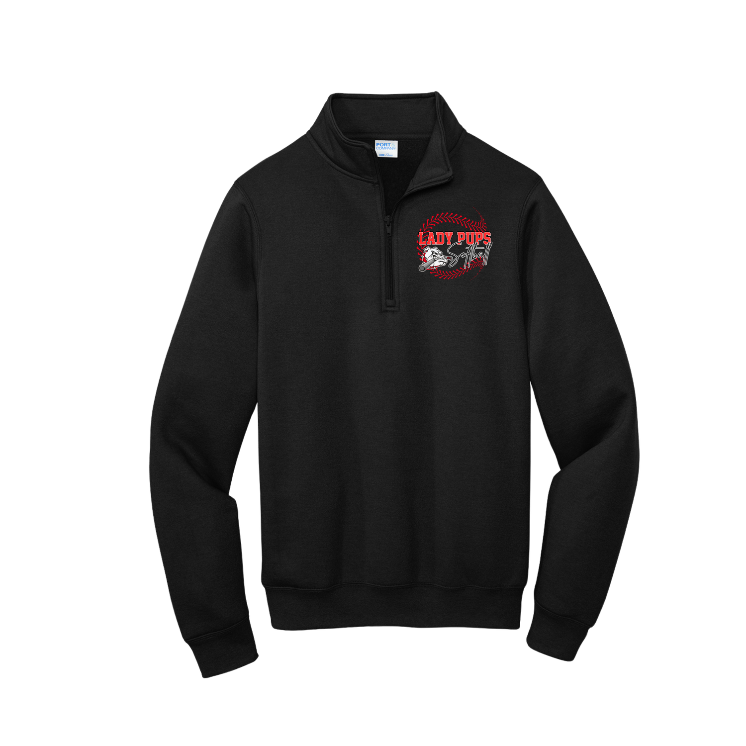 Lady pups Stitching 50/50 fleece 1/4 Zip