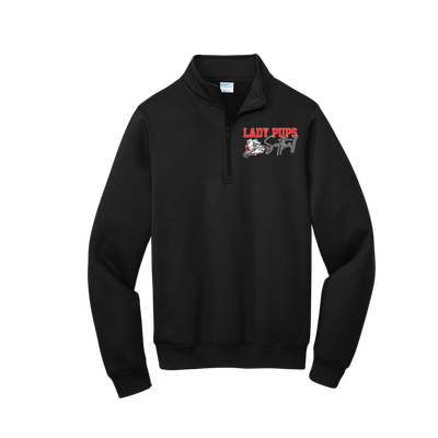 Lady pups Cursive 50/50 fleece 1/4 Zip