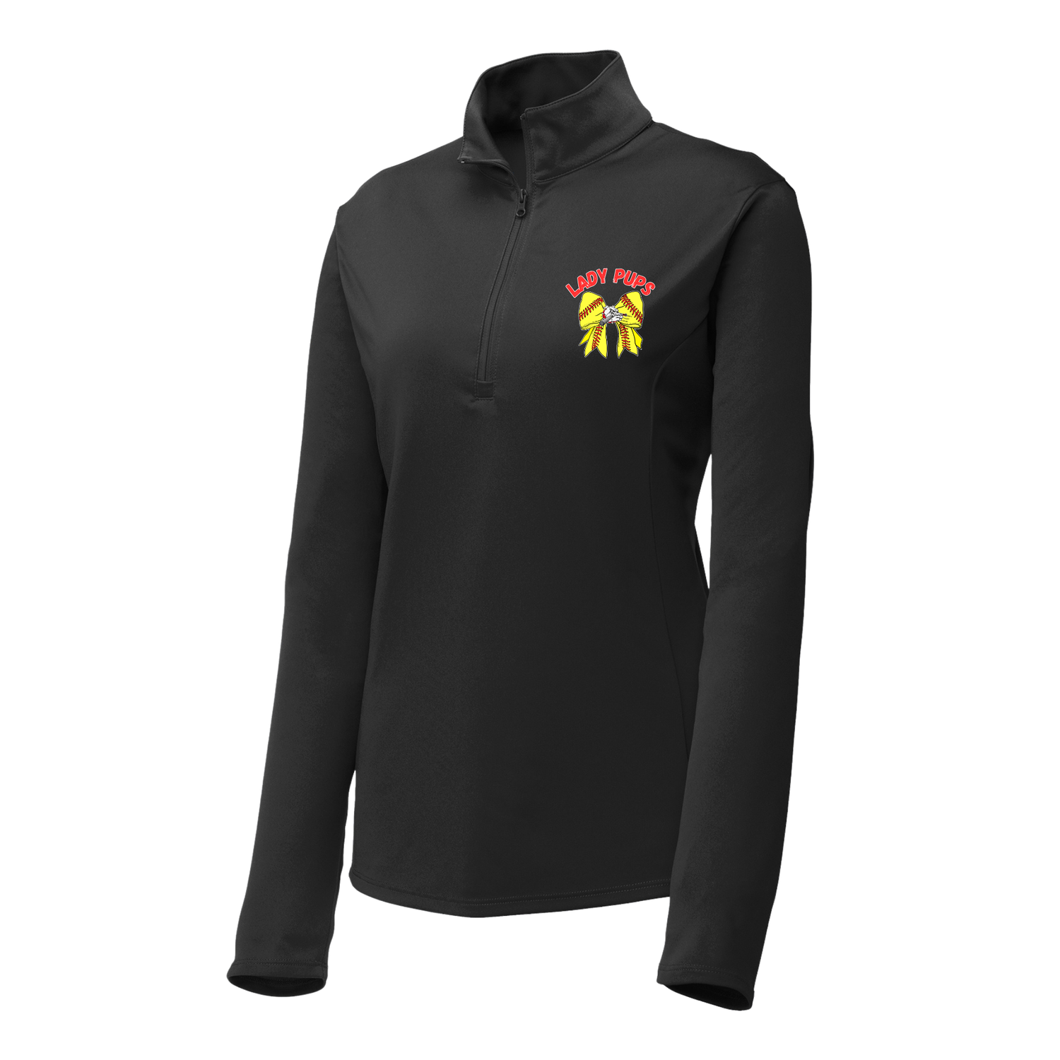 Lady pups bow Women 100% Polyester 1/4 Zip