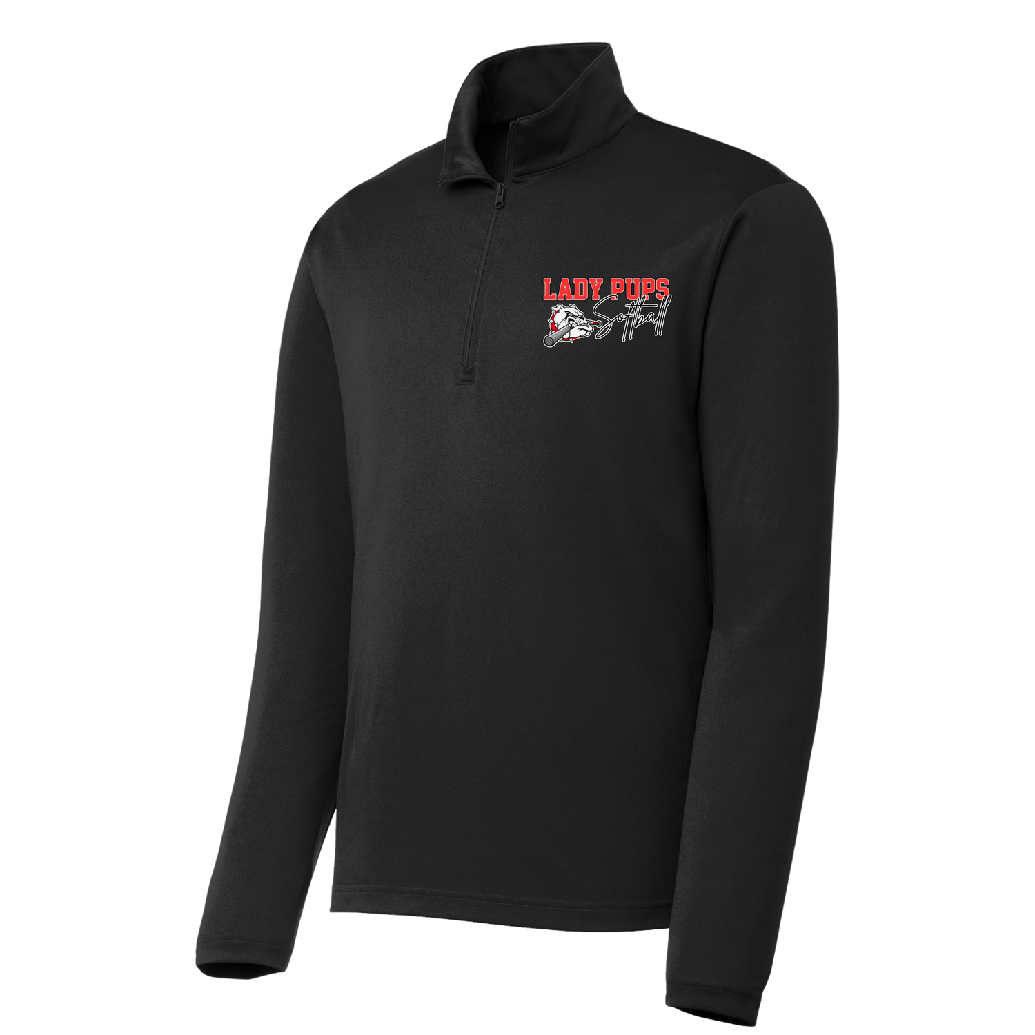 Lady pups Cursive Mens 100% Polyester 1/4 Zip