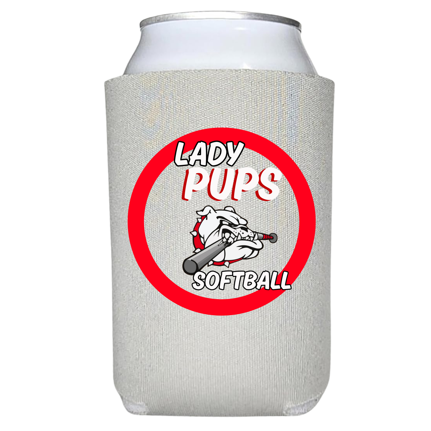 Lady Pups Logo Koozie