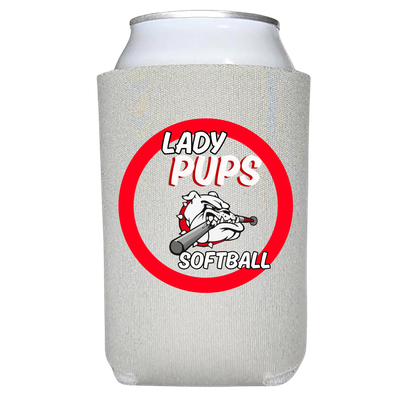 Lady Pups Logo Koozie