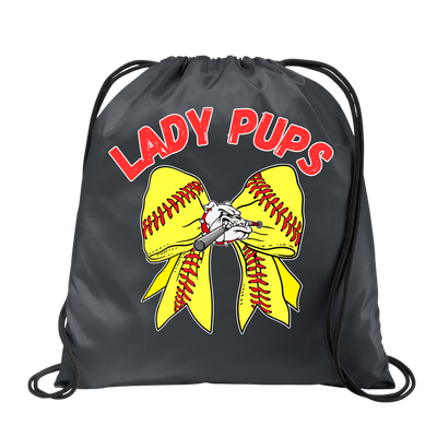 Lady Pups Bow Draw String Bag