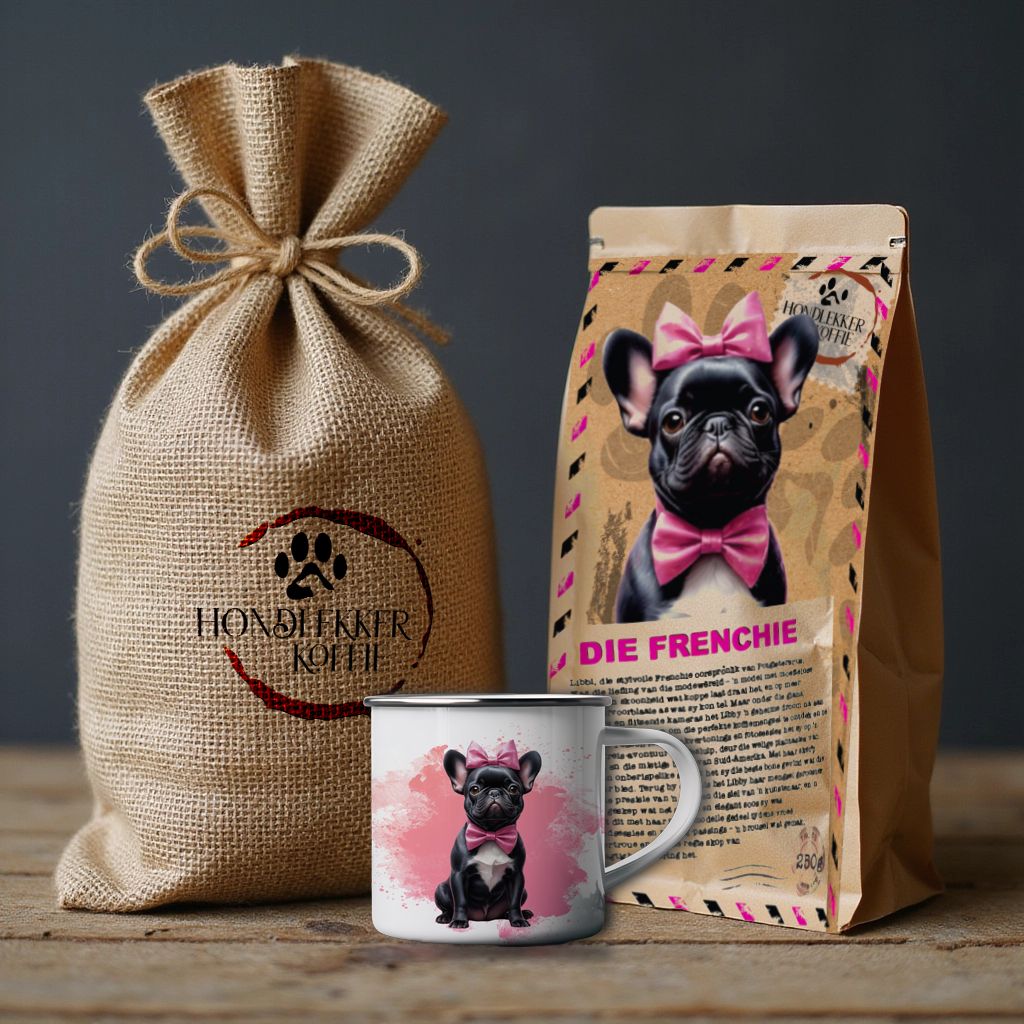 MOEDERSDAG GESKENKSAK MET KOFFIE  EN &#39;N ENAMEL KOPPIE