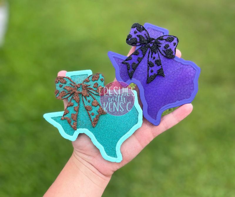 Texas With Cow print Bow