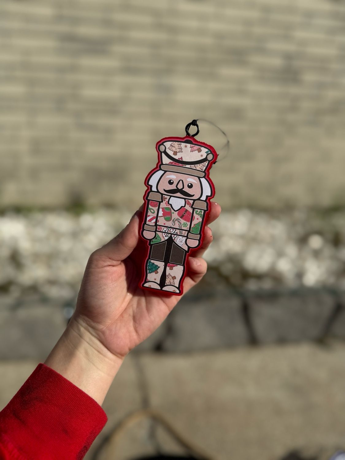 Red Nutcracker- Pink Snowflake