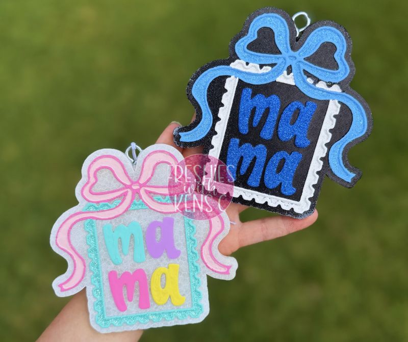 Mama Stamp With Bow