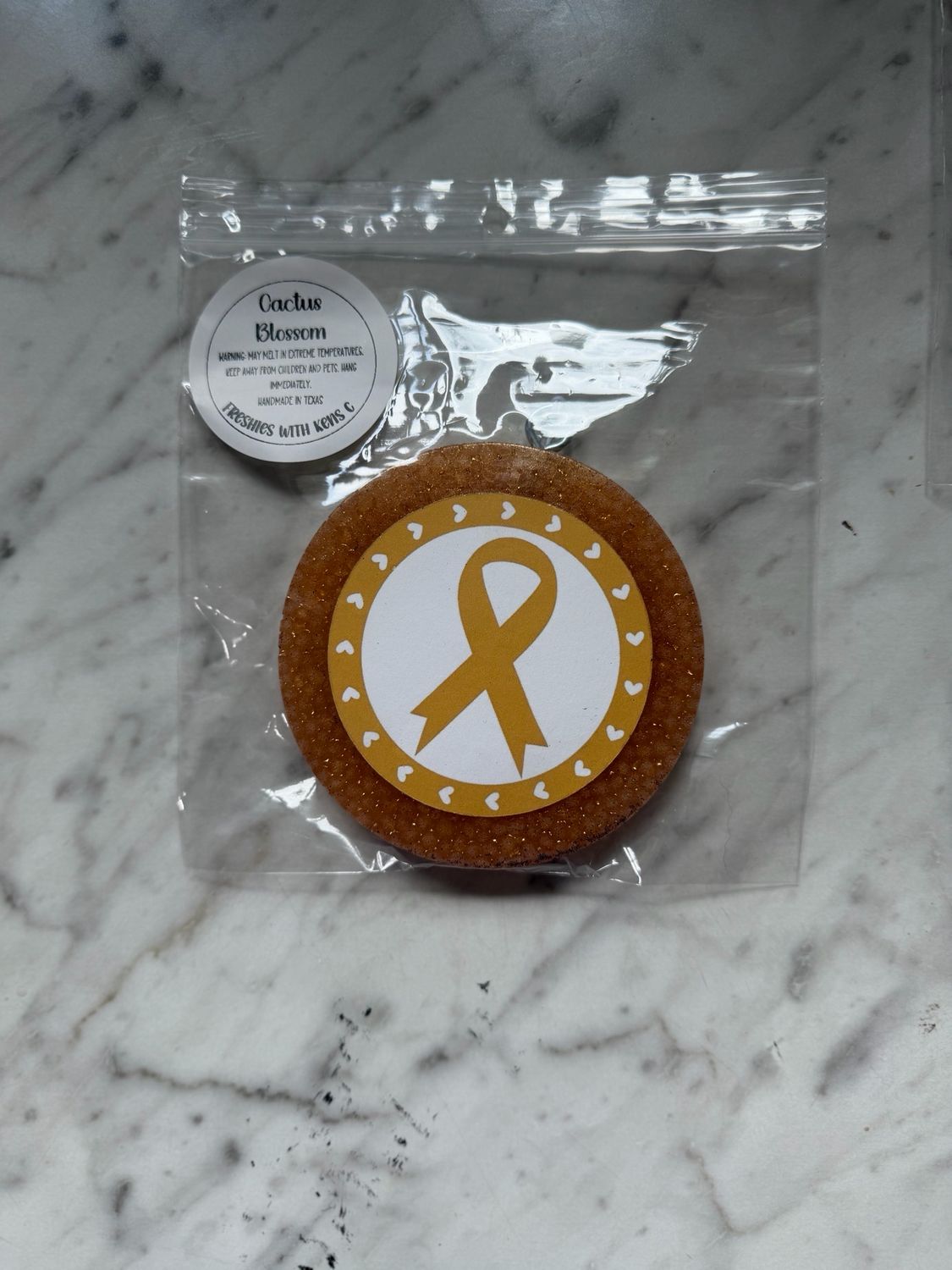 Gold Ribbon Round