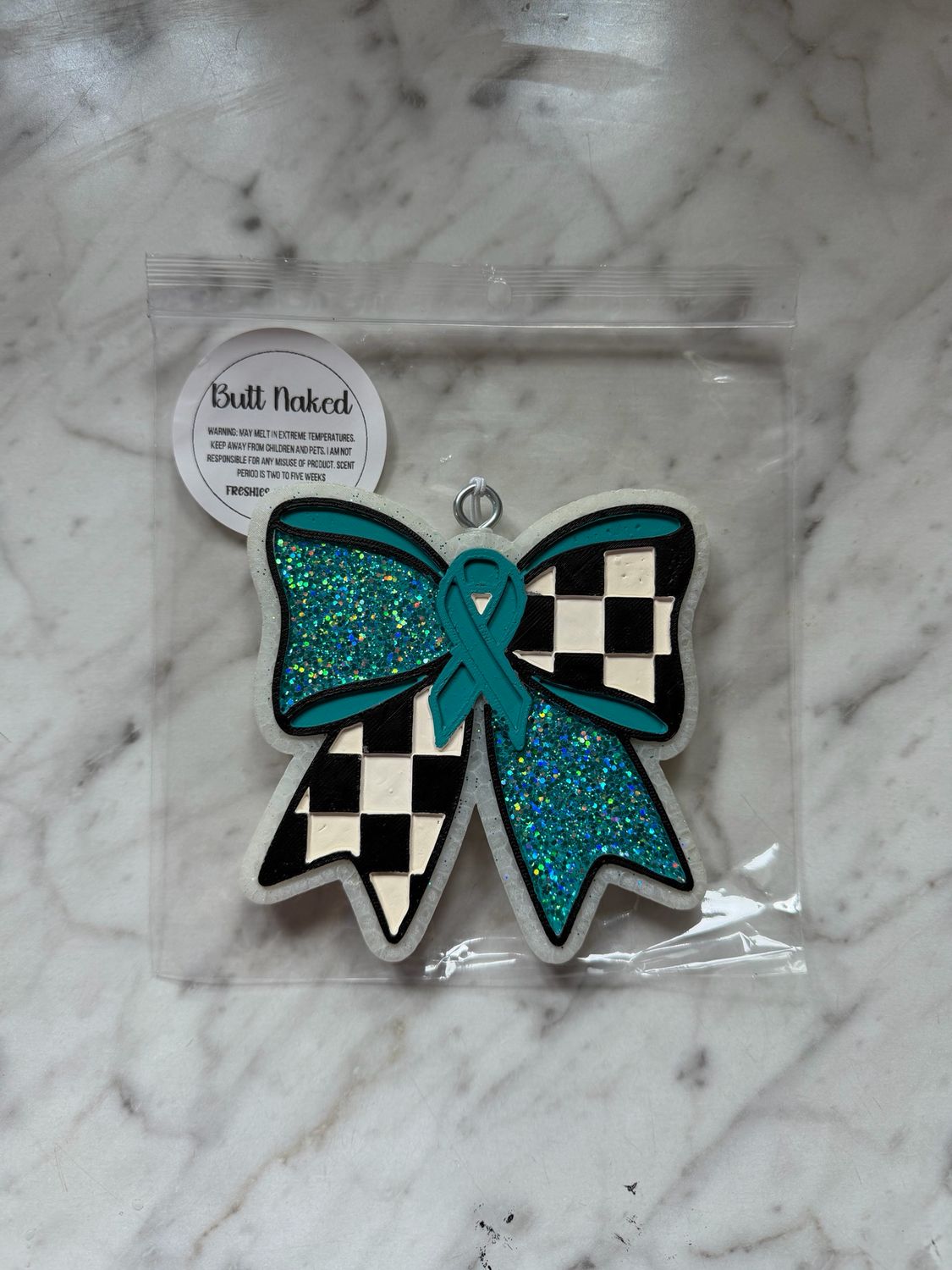Teal Ribbon Bow