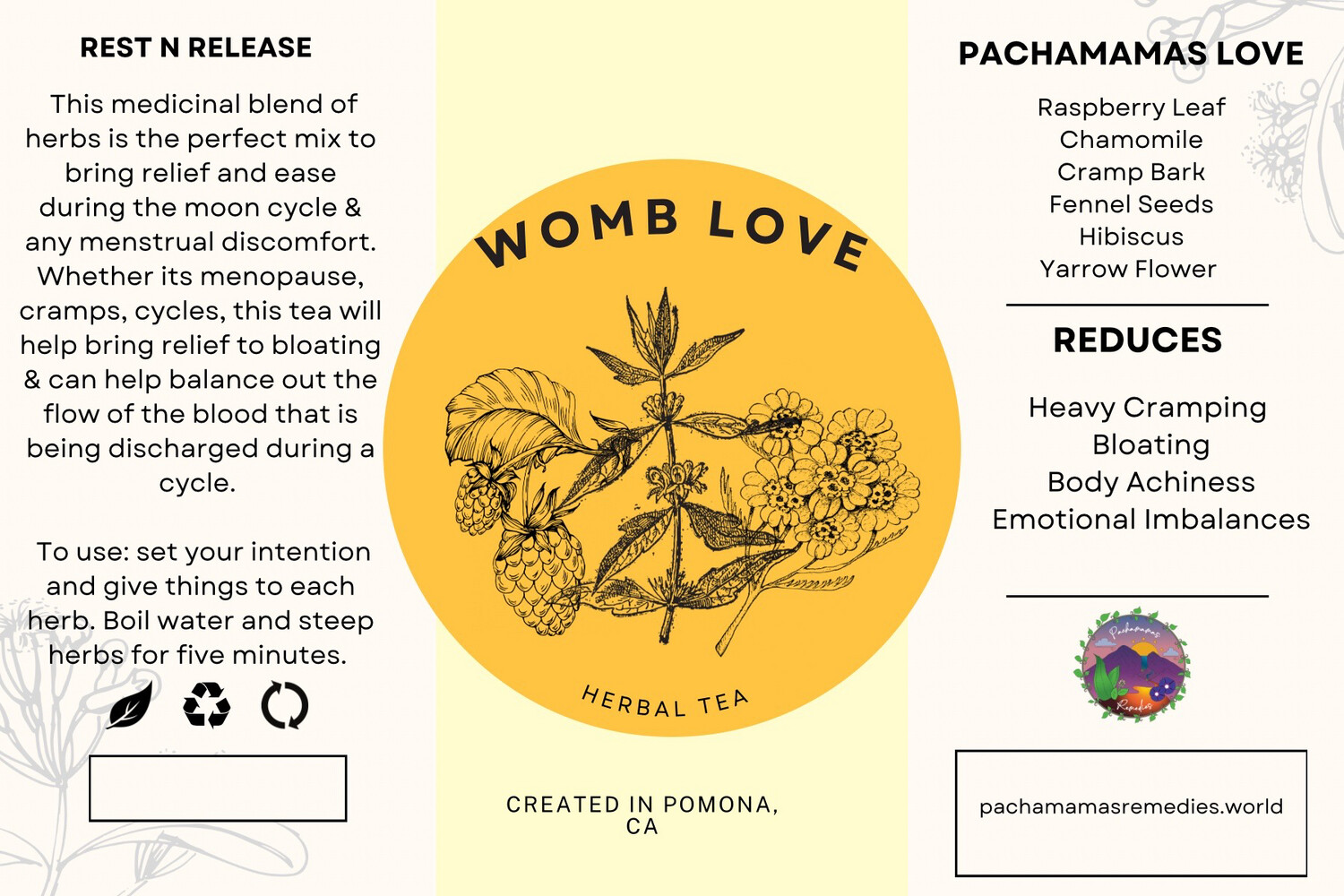 Womb Love Medicinal Tea