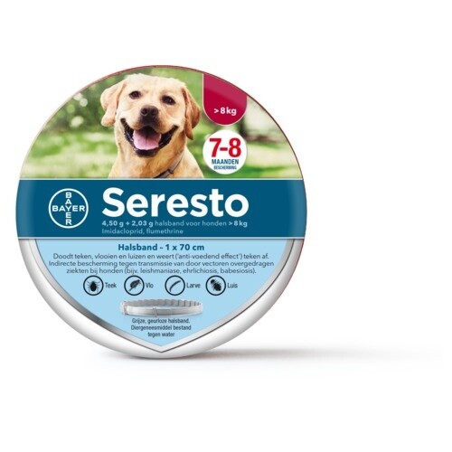 Seresto Vlooien En Tekenband vanaf 8 kg Large 70 cm